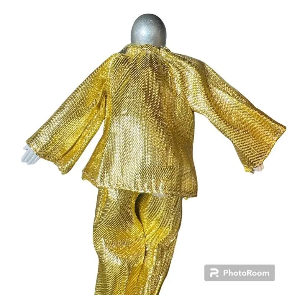 -CLOWN white porcelain‎ harlequin jester figurine with gold clothing